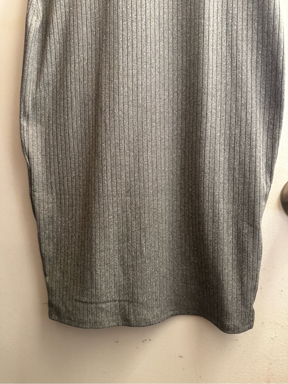Heart Hips Gray Ribbed Midi Tank Dress - Picture 5 of 9